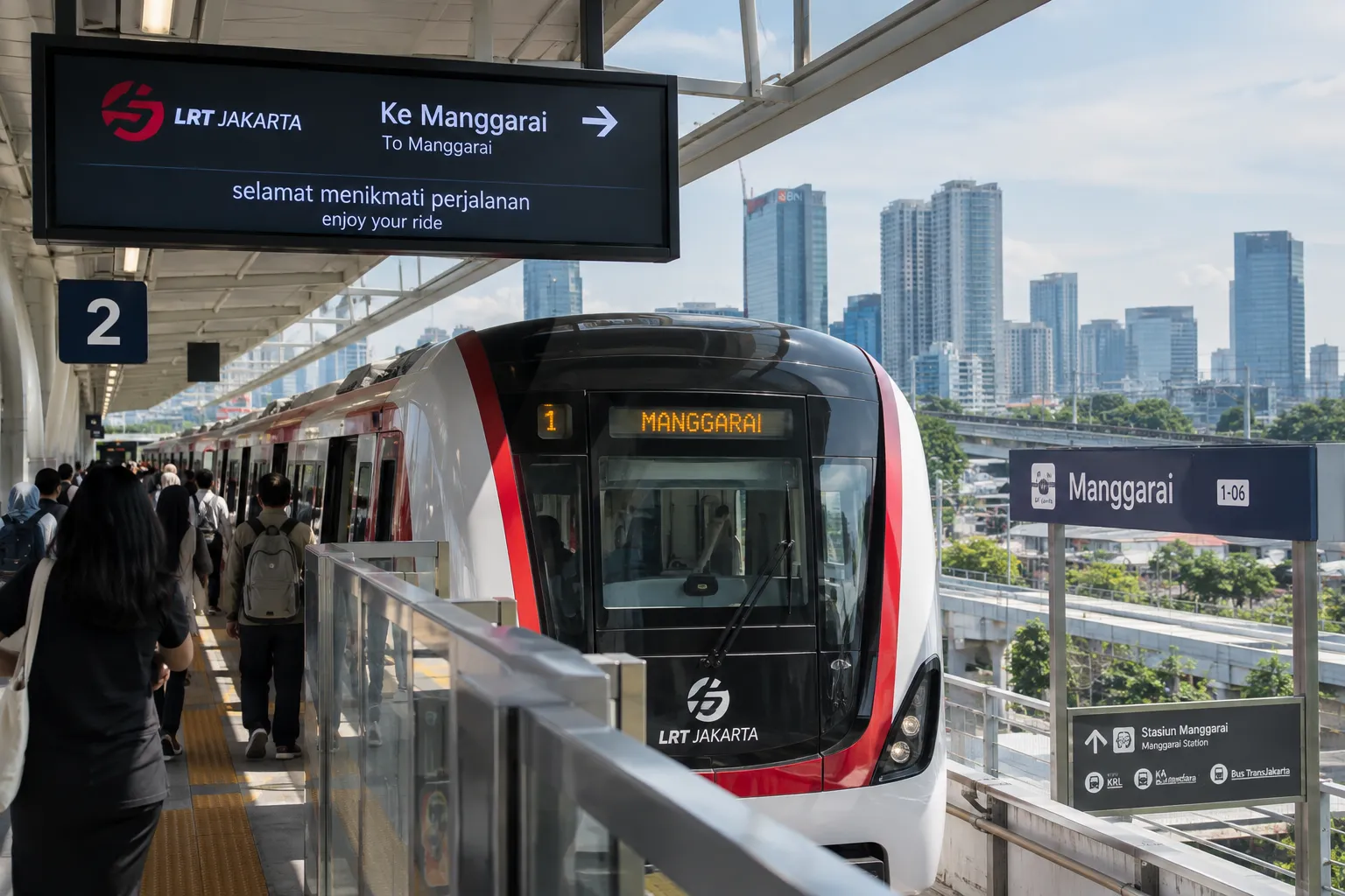 LRT Jakarta Resmi Terkoneksi Hingga Manggarai